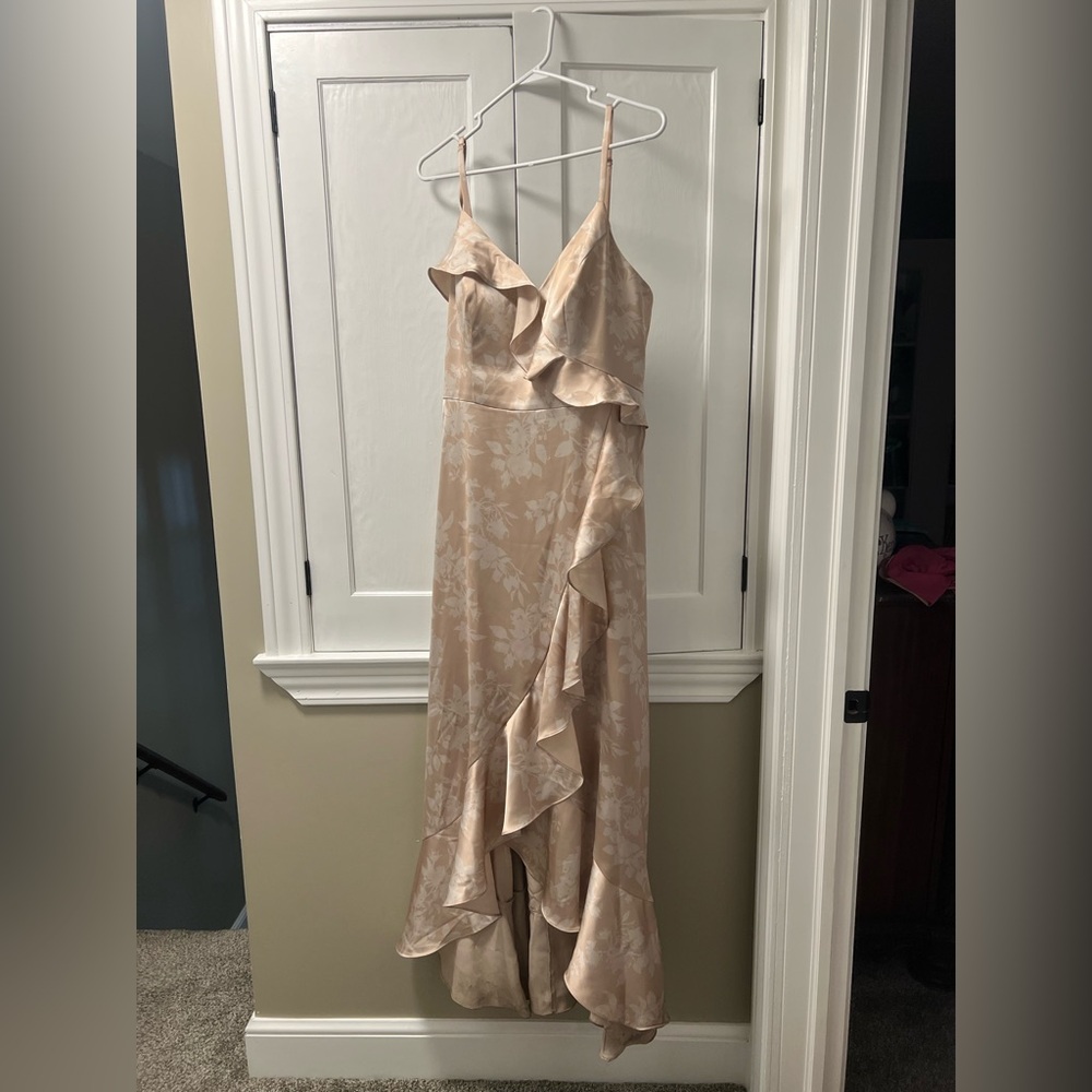 Paloma Satin Floral Print Dress Revelry - Picture 3 of 5